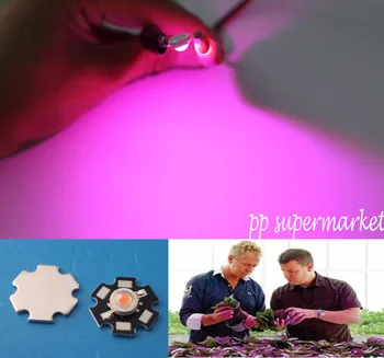 

50pcs 3W full spectrum 400nm~840nm led grow lights for hydroponics with 20mm star