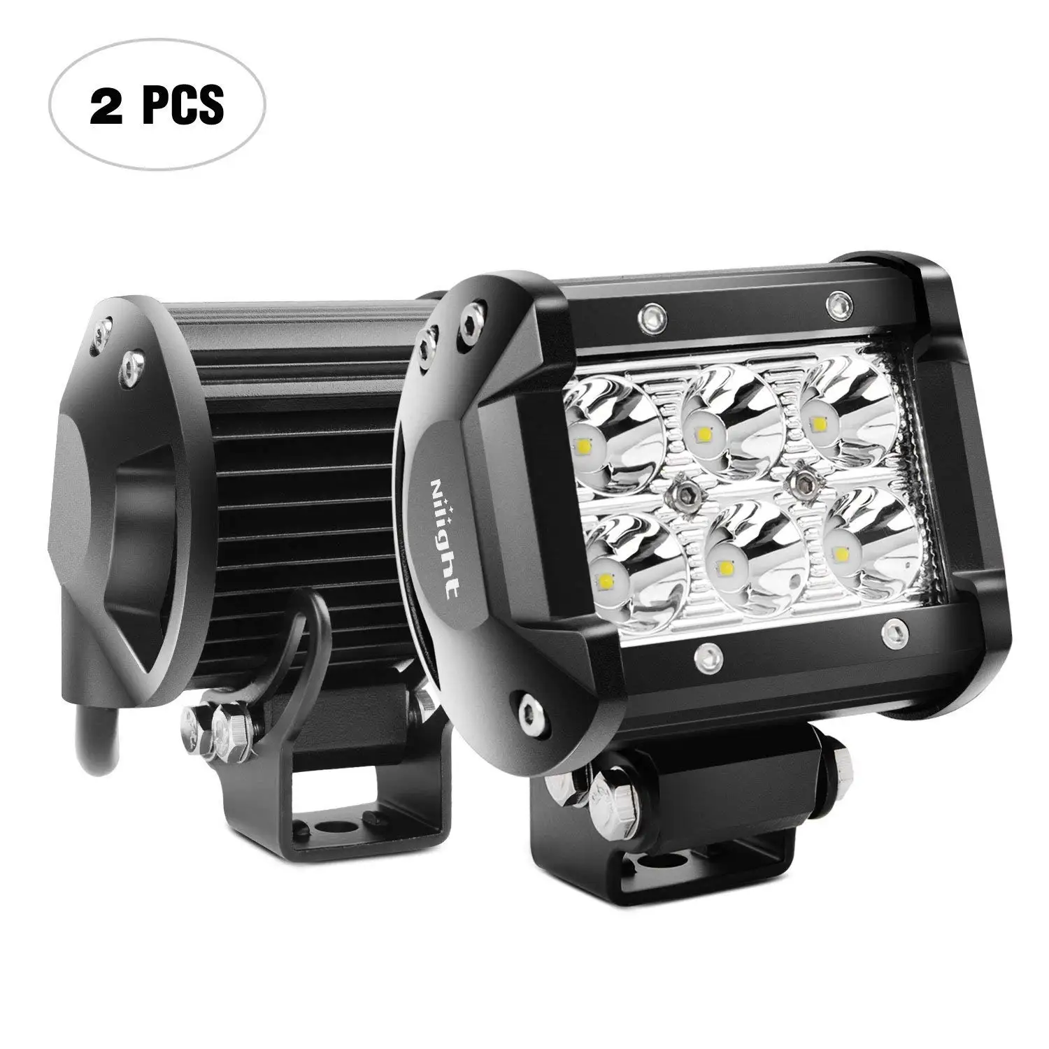 

2PCS 18W LED Work Light Bulbs PC Lens For Car Driving Offroad Motorcycle Tractor 4WD 4x4 Truck SUV ATV 12V 24V Ship from Russia