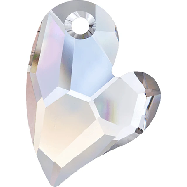 1 шт.) Кристалл от Swarovski 6261, посвященная 2 U подвеска в форме сердца, сделанные в австрийском стиле, Свободные Стразы для ювелирных изделий своими руками - Цвет: Crystal AB