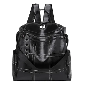 

Maison Fabre New fashion Retro PU women anti theft backpack Simple Waterproof female larger capacity Student Bags shoulder bags