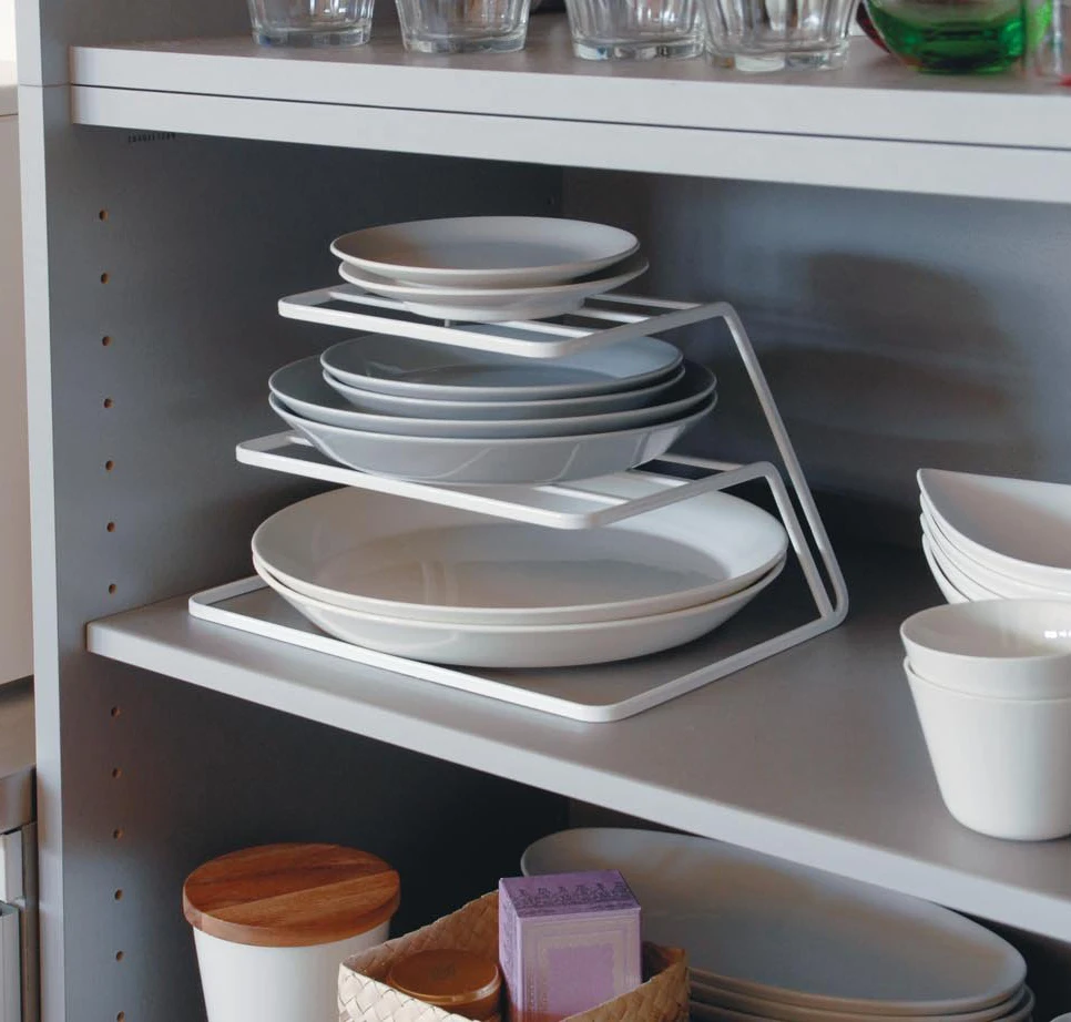  Top Cabinet Layered kitchen Dish Rack Iron Drain Rack 3-layer Plate Rack Dish Storage Shelf Kitchen