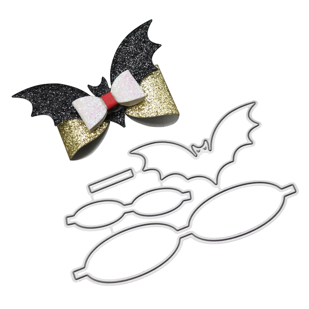 

103*61MM bat shaped bow Metal Cutting Dies Stencil for DIY Scrapbooking Decorative Craft Paper Cards Making New 2019 Diecut