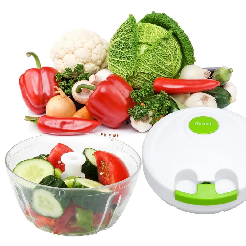 Cooking Tools Kitchen Accessories Portable Food Chopper Fruit Vegetable Slicer Chop Processor Shredders R20