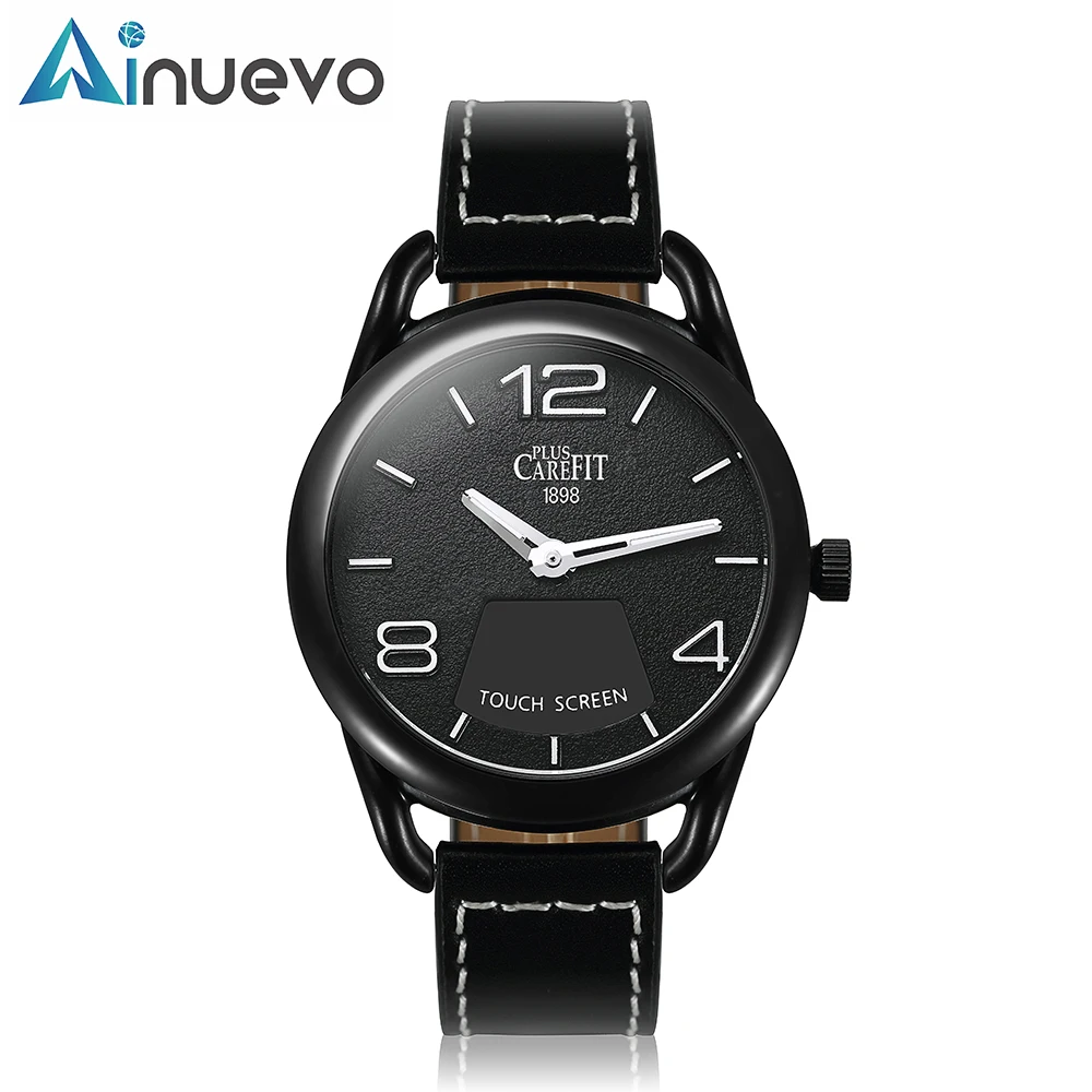 

Ainuevo A1 Business Smart Watch 0.49 Inch OLED Sapphire Air Touch 3ATM Waterproof Heart Rate Monitor Blood Blood Oxygen Pressure