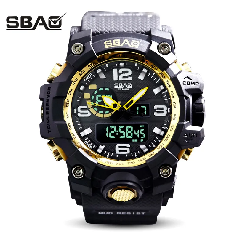 

Men Military Watch Waterproof Swimming Wristwatch LED Quartz Clock Sport Watch Male relogios masculino Sport G Style Watches