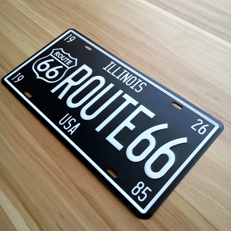 Новинка 2016 RZ1530 083 винтажный номерной знак &quotROUTE66 USA&quot жестяные знаки жестяная