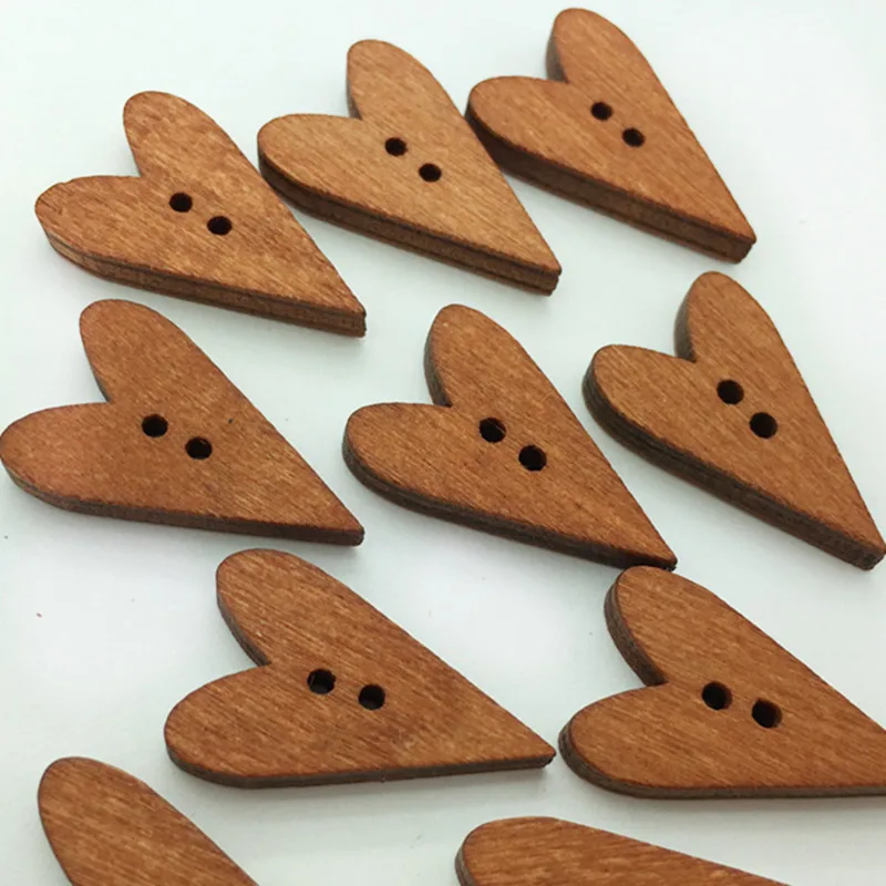 

50pcs/lot 2 Holes Wooden Buttons Sewing DIY Craft Natural Wood Buttons For Decorations Collections Arts & Crafts DIY Accessories