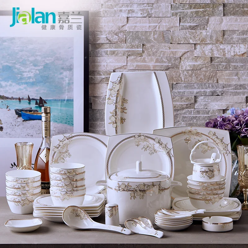 Garland 56 bone china tableware suit European style luxury health