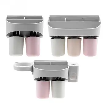 

Compact Toothbrush Rack Multi-functional Bathroom Organizer Cosmetic Shaver Storage Rack Toothbrush For Bathroom