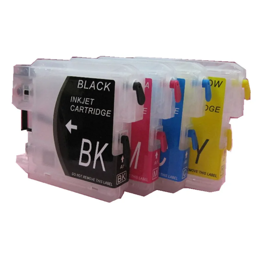 Cartucho de tinta recargable para impresora brother mfc j805d J850DN  J850DWN J855DN 930CDN, 4 tintas LC16 LC38 LC61 LC65 LC67 LC980 LC990 LC1100| Cartuchos de tinta| - AliExpress