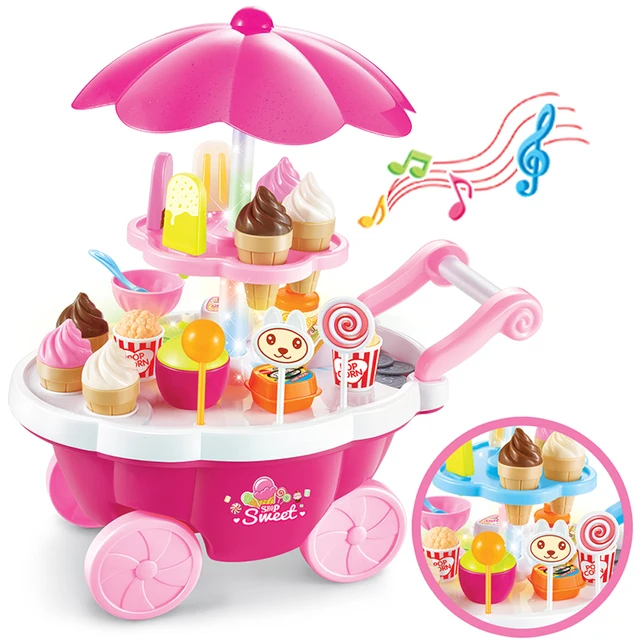 Fantasy Based Pretend Play Is >> Safety Plastic Kitchen Toys Ice Cream Trolley Cart Simulation Fantasy Based Pretend Play Is >> Safety Plastic Kitchen Toys Ice Cream Trolley Cart Simulation