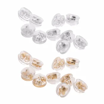

High Quality 10PCS Silicone 18K Gold S925 Sliver Earring Backs Padded MushroomFashion Jewelry