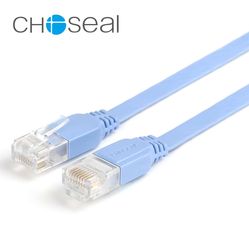 

Choseal 30th anniversary QS5402 Flat Ethernet Cable CAT6 Lan Cable CAT 6 RJ45 Network Ethernet Patch Cord for Computer Cable