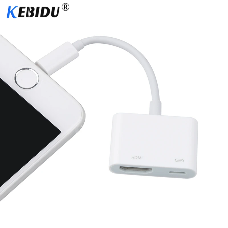 

kebidu 8pin USB To HDMI HDTV HD Mirroring Adapter Cable Converter Cord 8 Pin For iPhone Drop Shipping