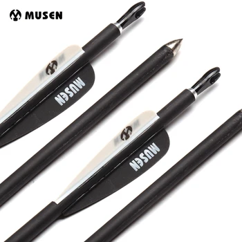 

6/12/24pcs 30 Inches Spine 700 Strong Carbon Arrow Black and White Color for Recurve Compound Bows Archery K