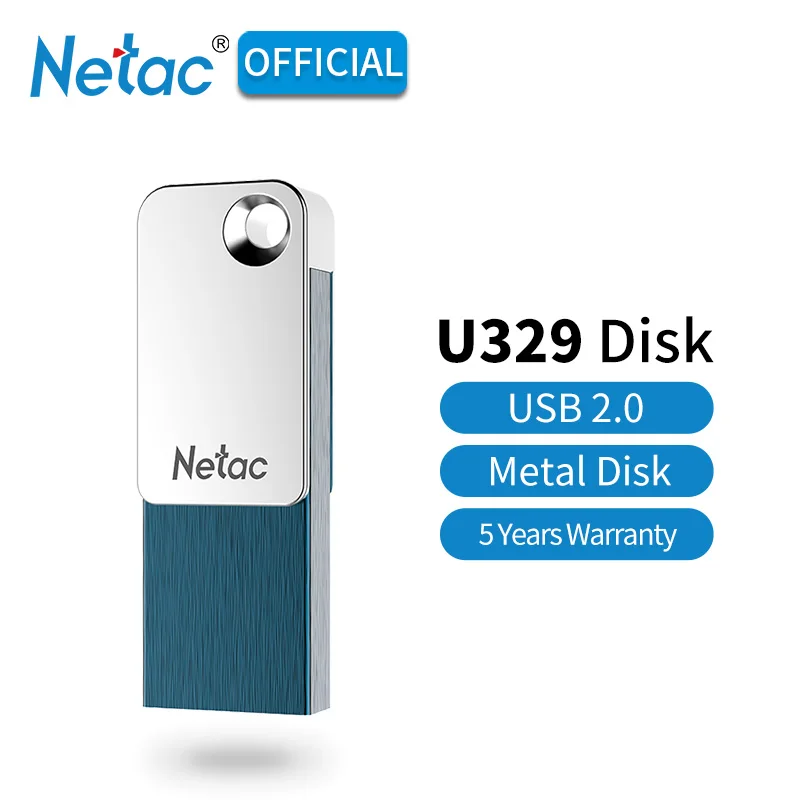 Netac металлический USB 2,0 флэш-диск 16 ГБ 32 ГБ 64 Гб Rctangle USB2.0 USB флеш-накопитель бизнес зашифрованный 16 32 64 Гб U329 PC флеш-накопитель - Цвет: Netac U329