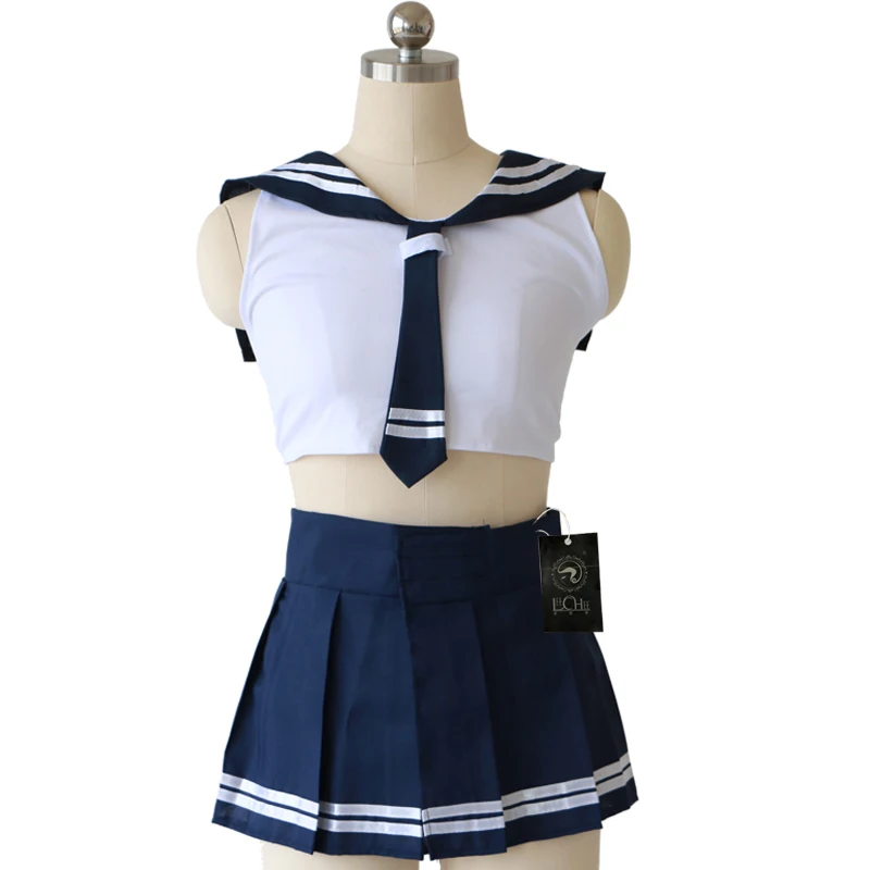 Leechee YQ142 Women Sexy Lingerie Tie Striped+Perspective Vest+Mini Skirt Cosplay Sexy Costumes Babydoll Erotic Lingerie Porn Leechee YQ142 Women Sexy Lingerie Tie Striped+Perspective Vest+Mini Skirt Cosplay Sexy Costumes Babydoll Erotic Lingerie Porn