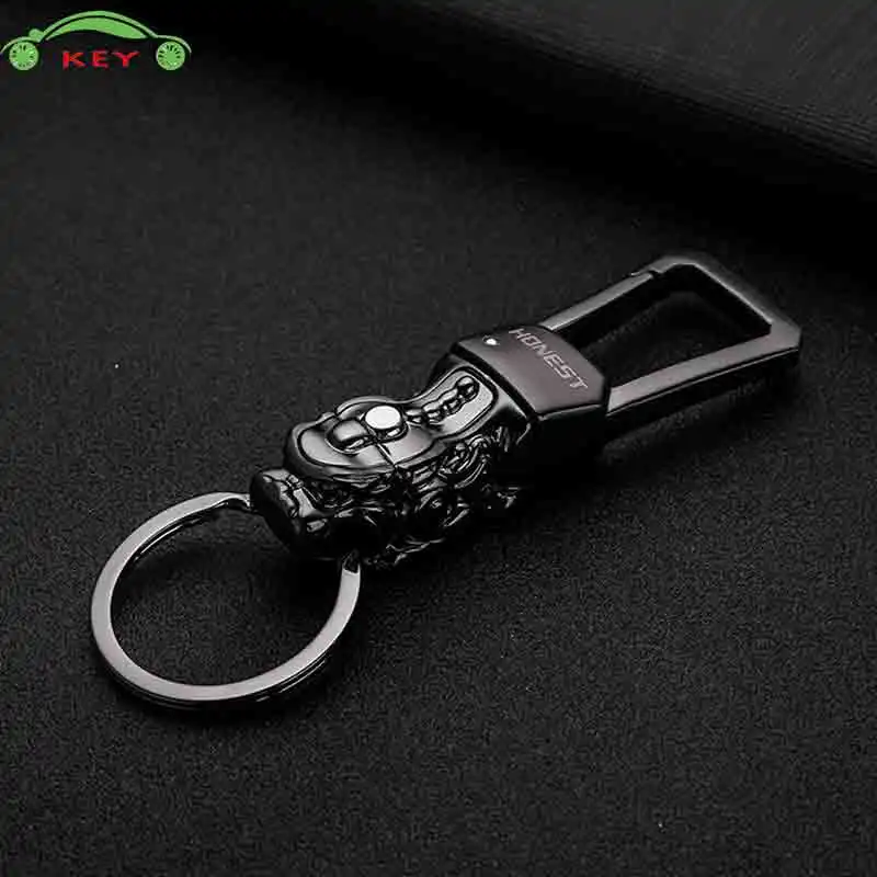 Upscale Brave Troops LED Light Car Keychain for Mazda Volvo Subaru BMW Mercedes Citroen Toyota Key Ring Auto Metal Men Keyring