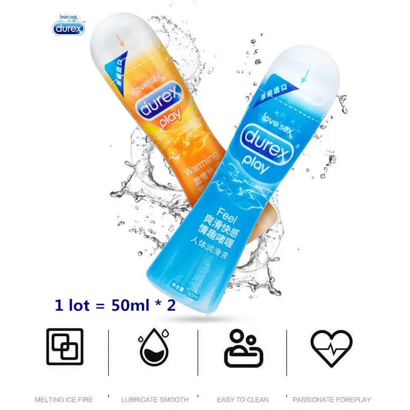 Durex Lubricants 2 Pcs Ice and Fire Water Based Lu