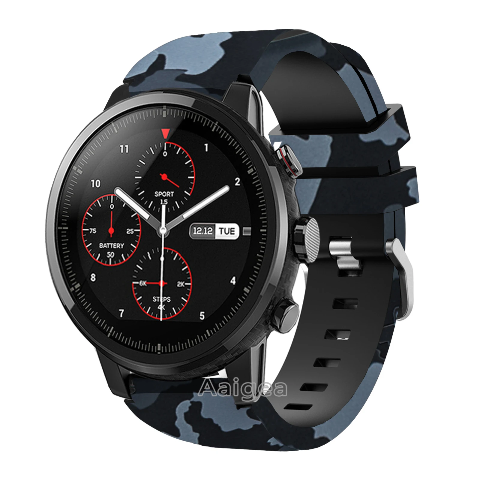 Камуфляж силиконовые часы ремешок для Xiaomi Amazfit Strato спортивные часы 2 темп красочные замена запястье ремешок 22 мм