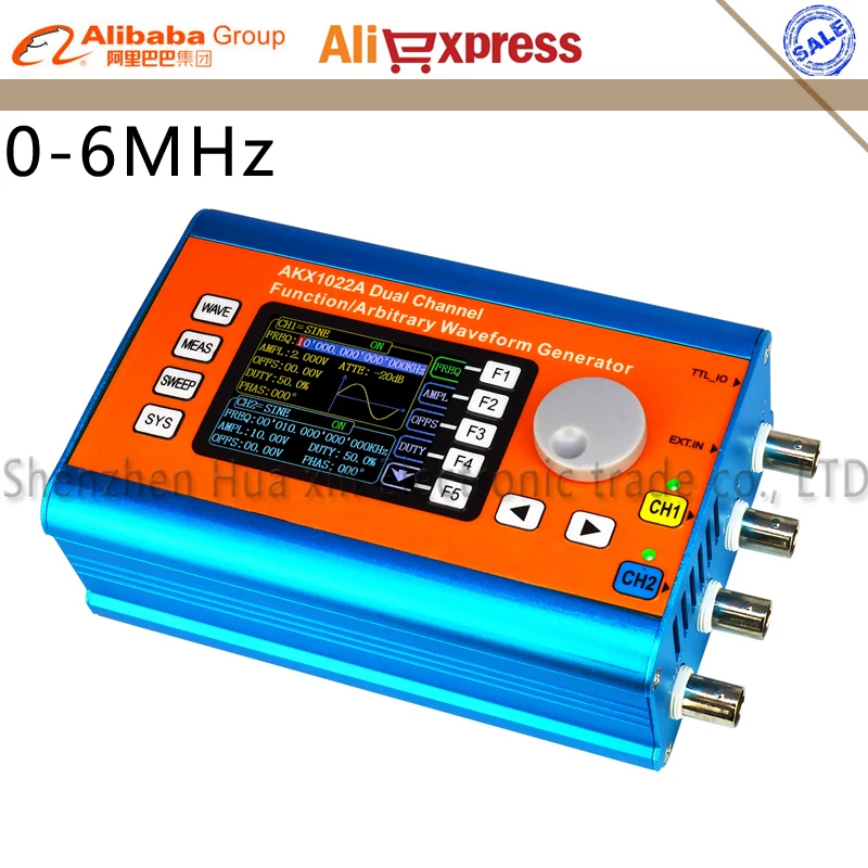 2.4'' TFT Digital Dual channel DDS Signal Generator Arbitrary waveform