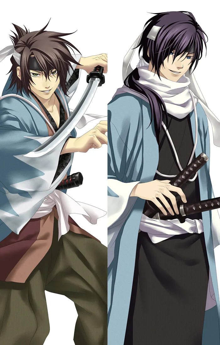 Аниме Hakuouki Hijikata Toshizo& Okita Souji& Saitou Hajime& Kazama Chikage Подушка «Dakimakura» чехол обнимающая наволочка - Цвет: 7