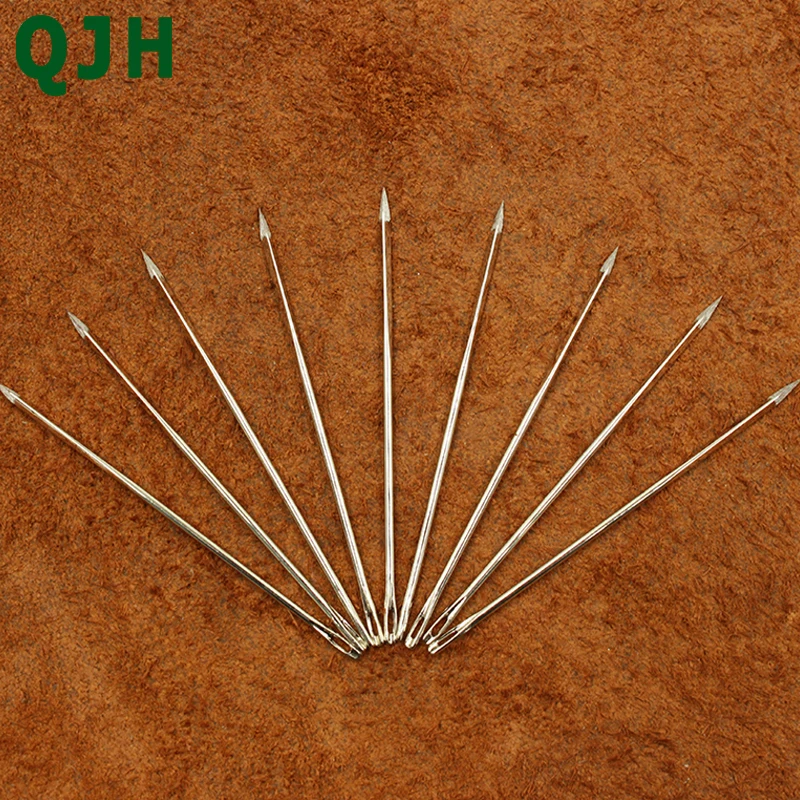 

10pcs DIY Stitches Manual Dedicated Leather Tools Triangular Needle Canvas Craftwork Repair Sewing Tool 4.8cm length