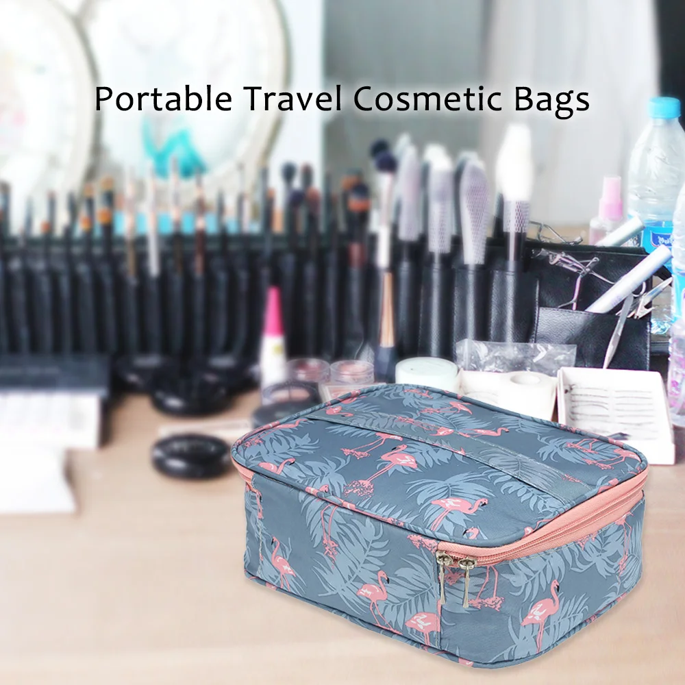 Portable Travel Portable Cosmetic Bag, DIY Organizer Makeup Bag For