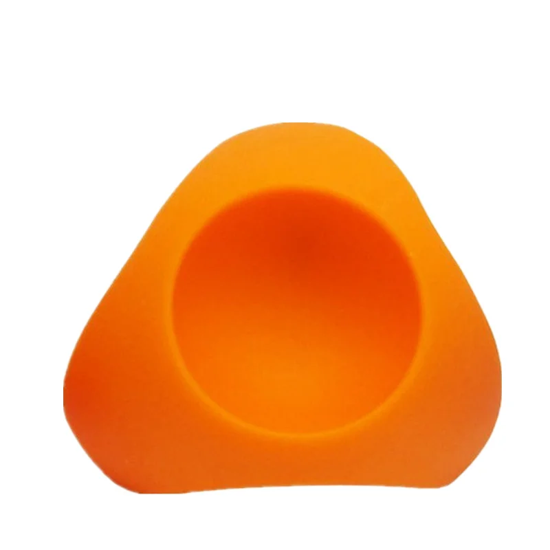 4 шт. силиконовый держатель яйцо выступающей чашки для твердых и мягких вареное яйцо чашки - Цвет: 4 Pieces Orange