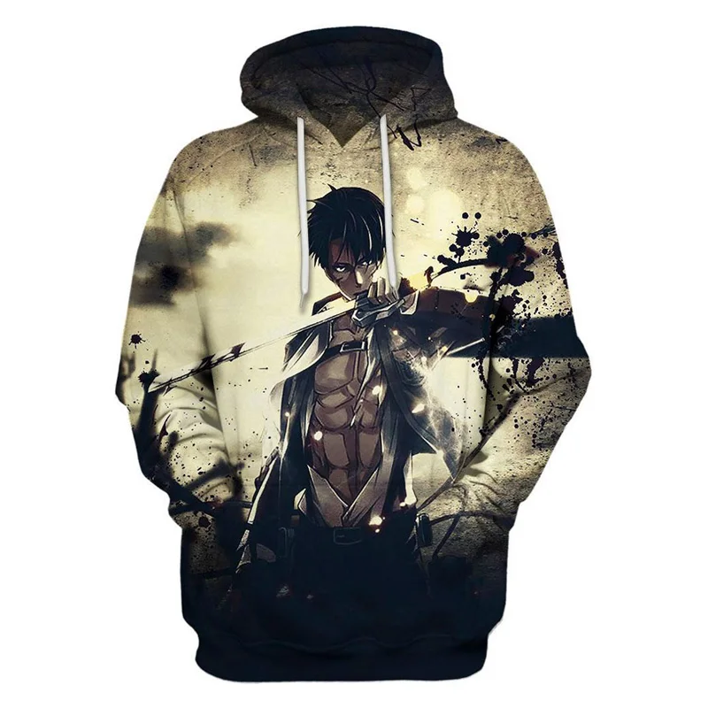 

3D Hoodie Men Attack on Titan Hoodies Anime Girl Print Sweatshirt Male Hip Hop Jumper Streetwear Mens Pullover Sweatshirts S-5XL