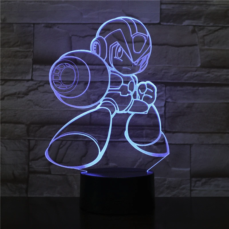 USB 3D светодиодный ночник светильник Rockman разноцветный RGB декоративный для