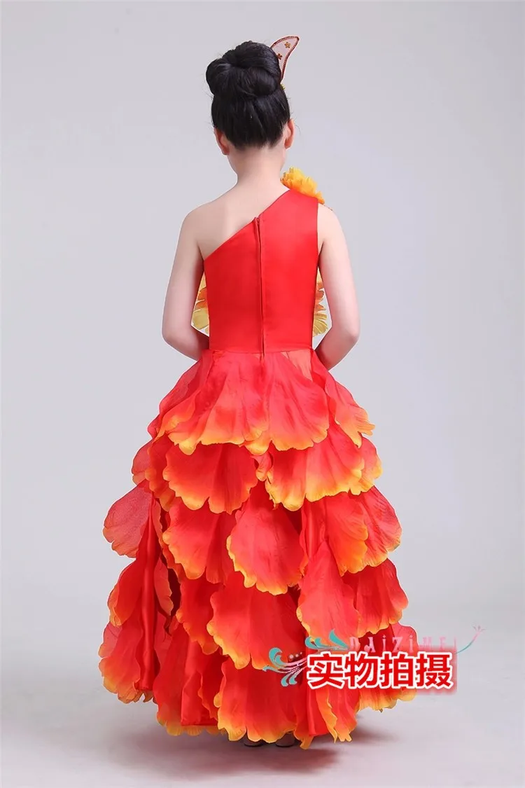 Китайский цветочный танцевальный костюм для девочек, праздничные ...