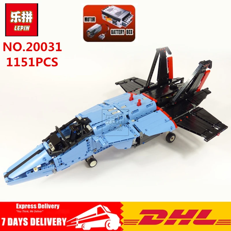 

Lepin 20031 Technic Air Race Jet Plane Building Blocks Bricks Toys for Children Compatible with Legoe 42066 Have Power Functions