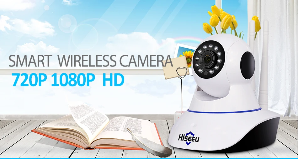 Hiseeu 1080P IP камера 2MP HD беспроводная домашняя камера безопасности камера наблюдения Wifi ночное видение CCTV камера детский монитор