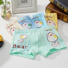 Новое милое хлопковое детское нижнее белье с героями мультфильмов для мальчиков среднего и большого возраста, нижнее белье на плоской подошве шорты для малышей от 2 до 10 лет