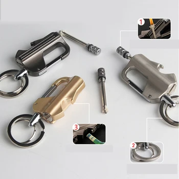 

Multi-Function Key Buckle Cigar Cigarette Lighters Smoking Accessories Metal Flint Match Outdoor Products Lighter Gasoline