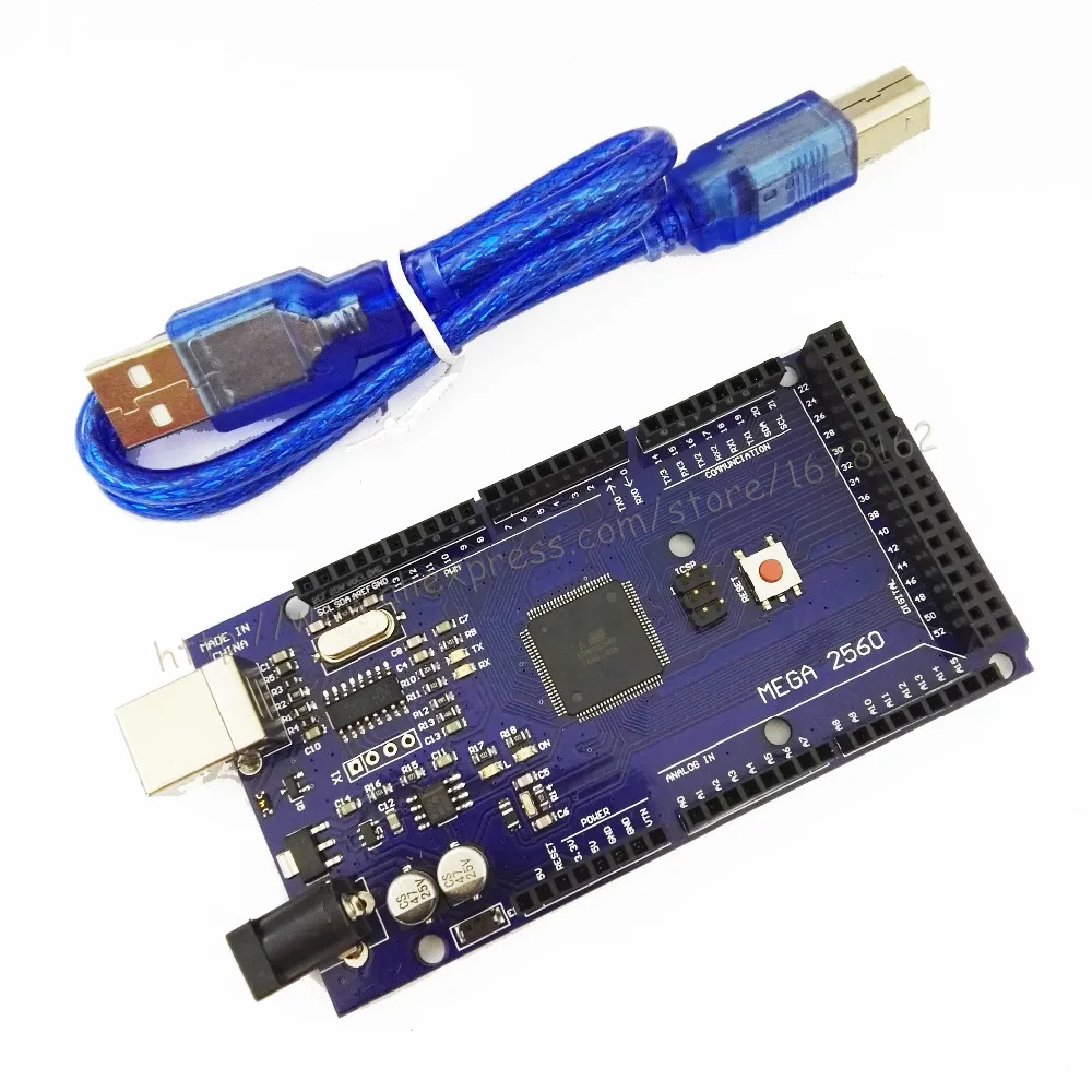 

5sets/lot Mega 2560 R3 Mega2560 REV3 ATmega2560-16AU Board + USB Cable Compatible Factory direct sales