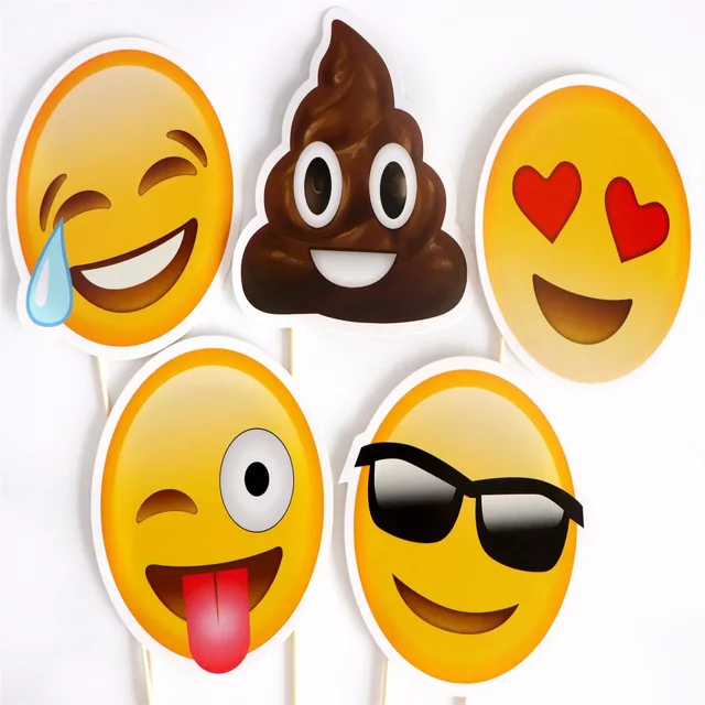 Online 1set Just Married Fun Emoji Photo Booth Props Bride Image