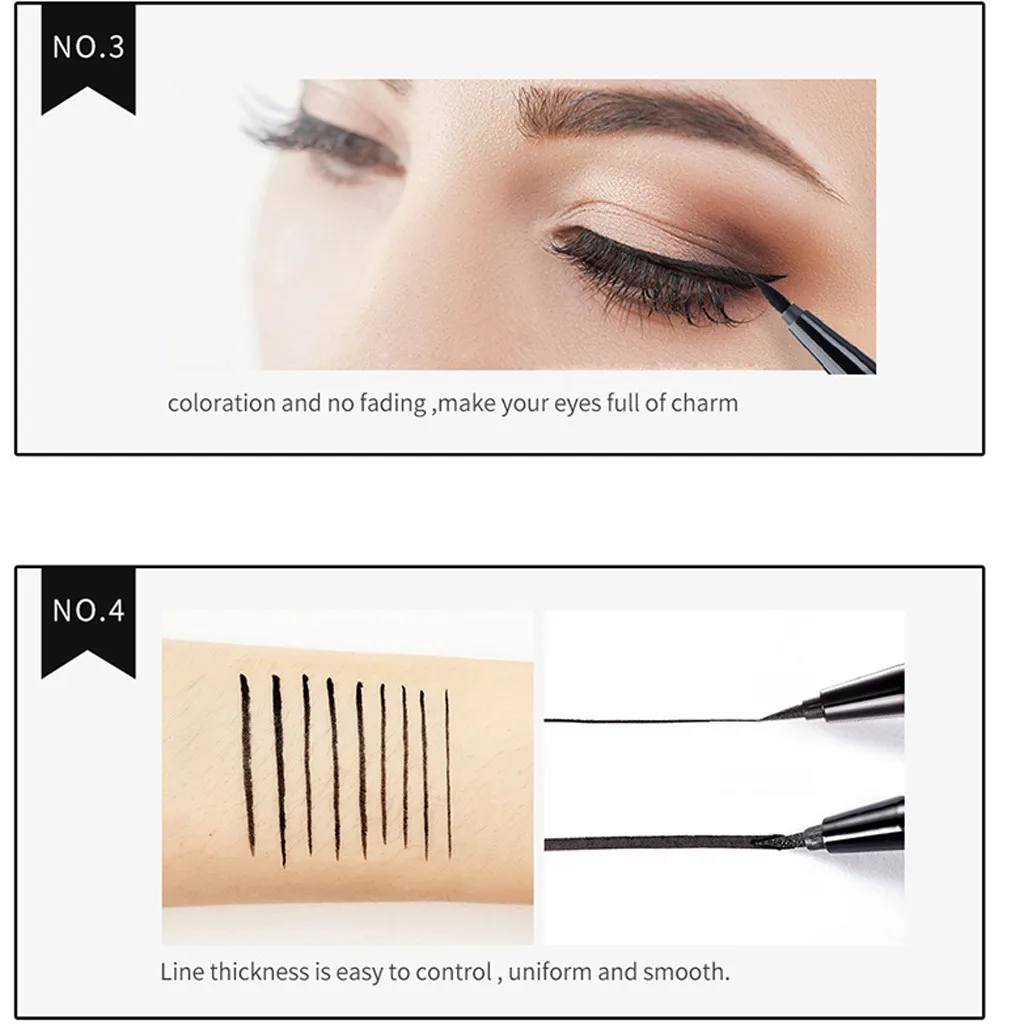 Прецизионный черный карандаш для подводки глаз жидкий Водостойкий ojos yeux noir # y3| |
