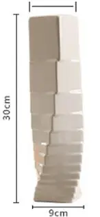 Белые керамические вазы, домашний декор, цветочные вазы, художественный декор, цветочные горшки, кашпо для ванной комнаты, ТВ-шкаф/Декор для спальни - Цвет: 30cm