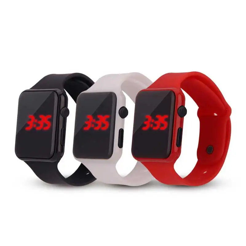 Children fashion font b watch b font Red led Boy girl electricity supplier electronic Student font