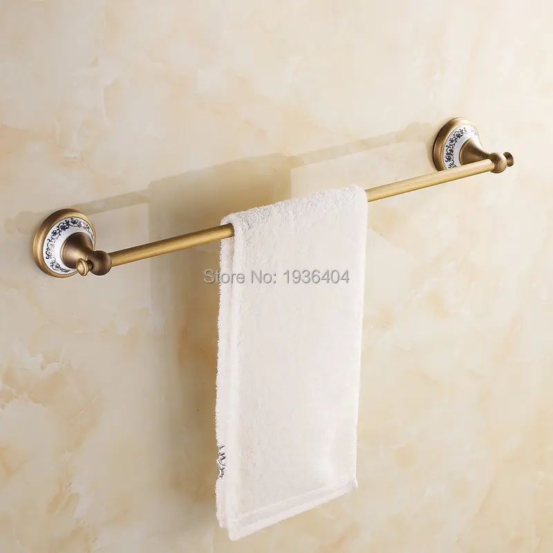 Wholesale Retail Antique Bronze Towel Bar with Porcelain Single Towel