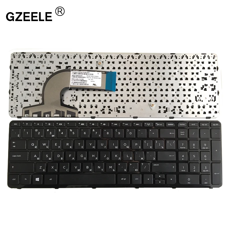 Русская клавиатура GZEELE для ноутбука hp Pavilion 710248-251 9Z. N9HSQ. 00R R65 AER65700110 V140546AS1 RU клавиатура с черной рамкой