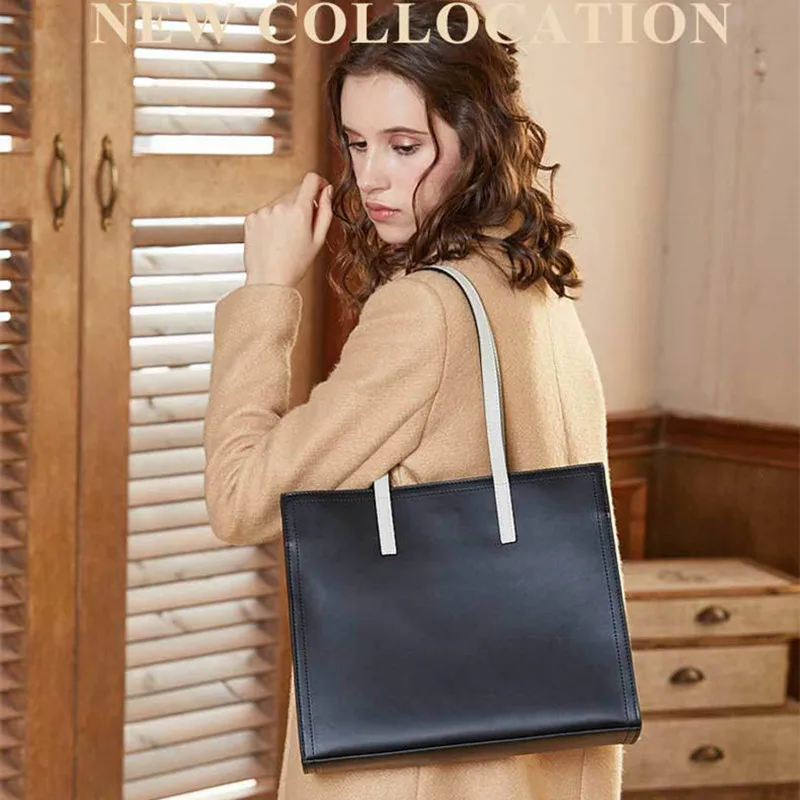 

Special Offer Fashion Genuine Leather Women Handbag Casual Cowhide Women Totes Korean Simple Style Shoulder Bag