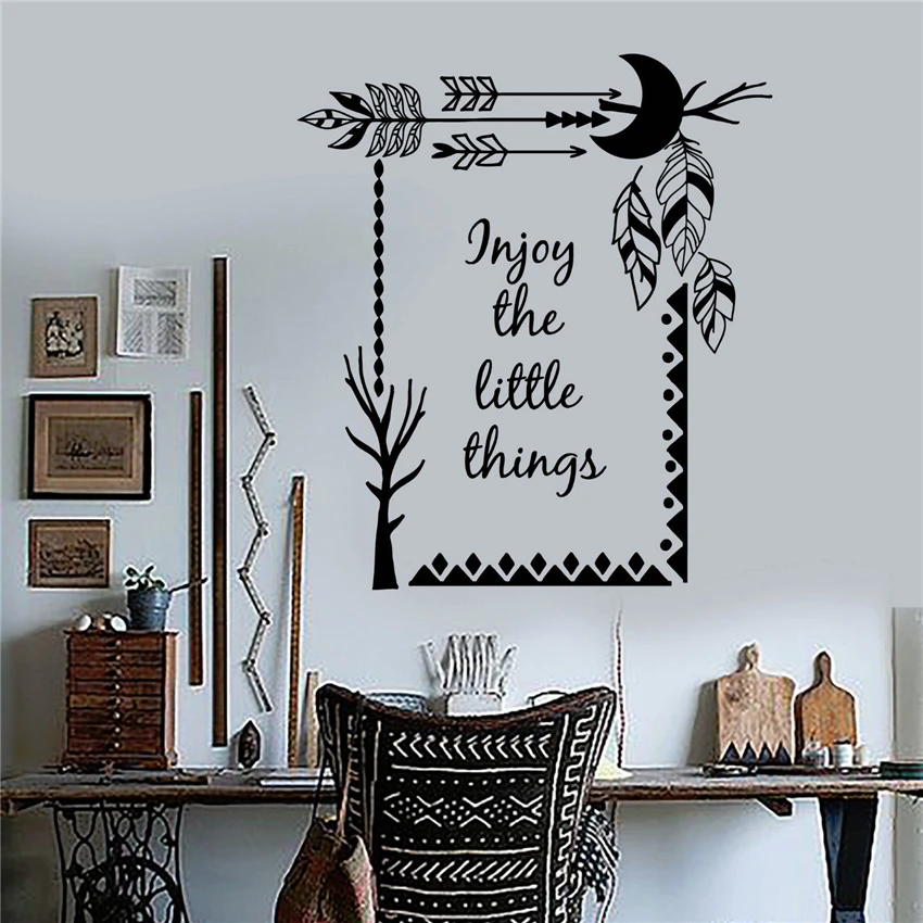 

Wall Decal Ethnic Style Inspiration Quote House Interior Stickers Art Decor Vinyl Nursery Kids Room Wall Sticker MY336