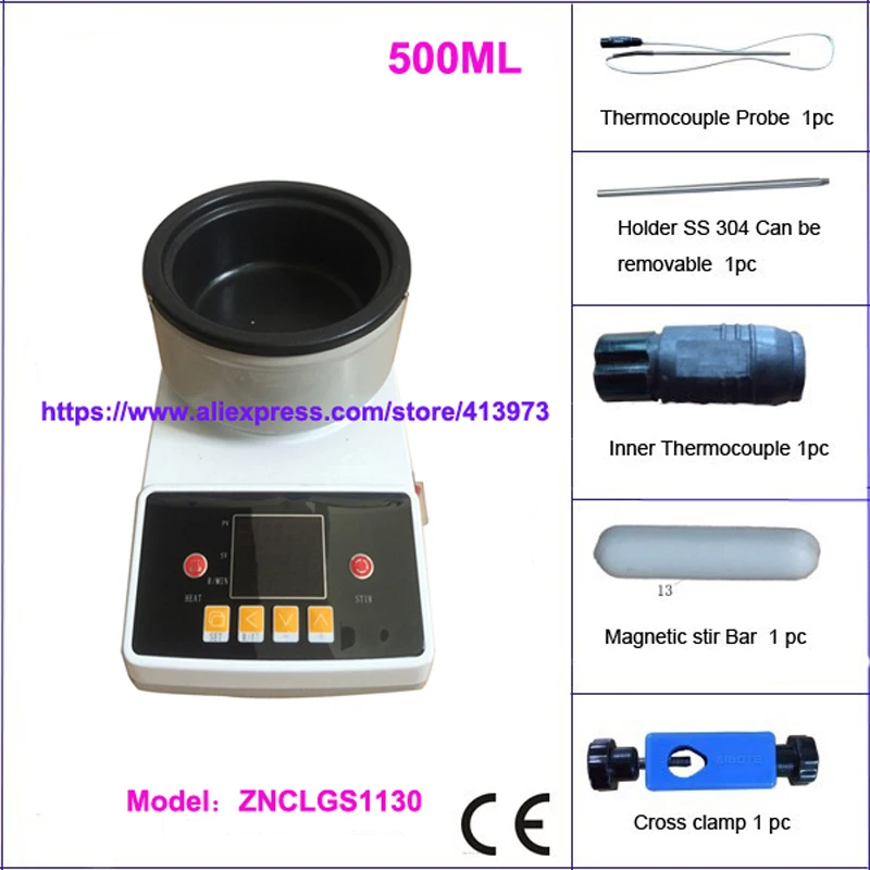 Free shipping, 500 ML Digital Lab Electric Heated Thermostatic Water Bath / stirring oil bath 