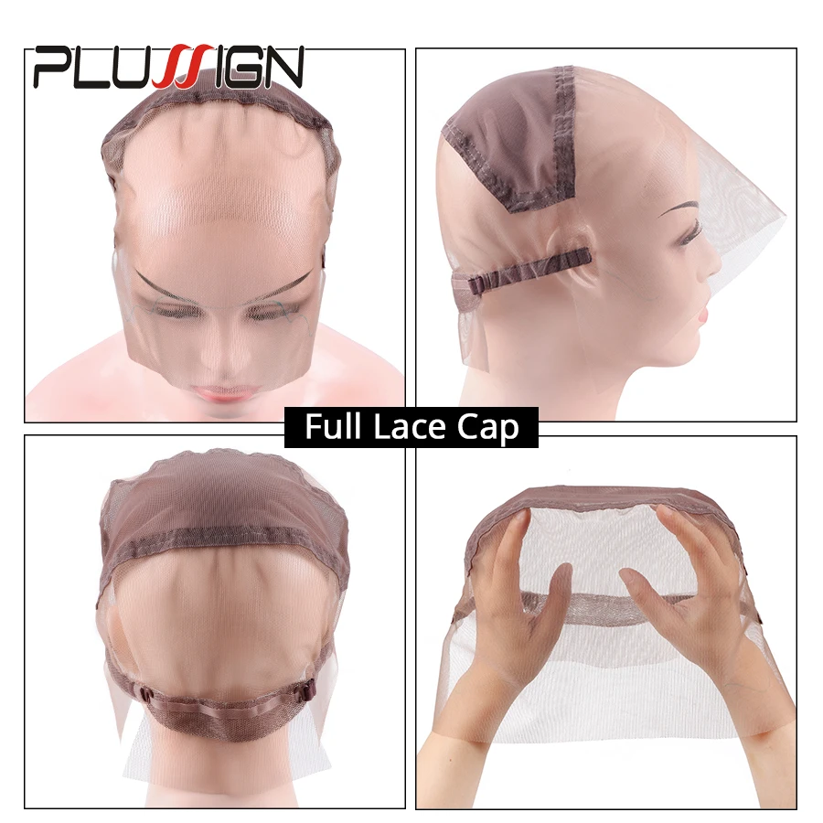 Three Style Can Choose Front/ 360/ Full Swiss Lace Wig Cap For Making Wigs Factory Supply Wholesale Lace Wig Net For Black Women