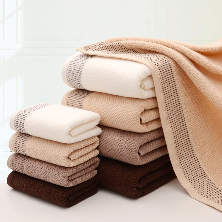 

LYN&GY New Honeycomb 100% Cotton Terry Towel Set for Adults Face Hand Towels Beach Bath Towel Toalhas de banho Bathroom 3pcs/set