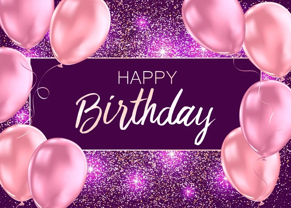 Capisco background for photography pink balloon princess birthday party purple glitter luxury celebrate backdrop photo studio