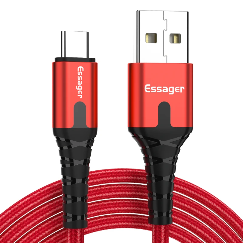 Essager 2.4A usb type C кабель для samsung S9 S8 One plus 6t Xiaomi huawei Быстрый зарядный кабель usb C type-c зарядное устройство Шнур данных